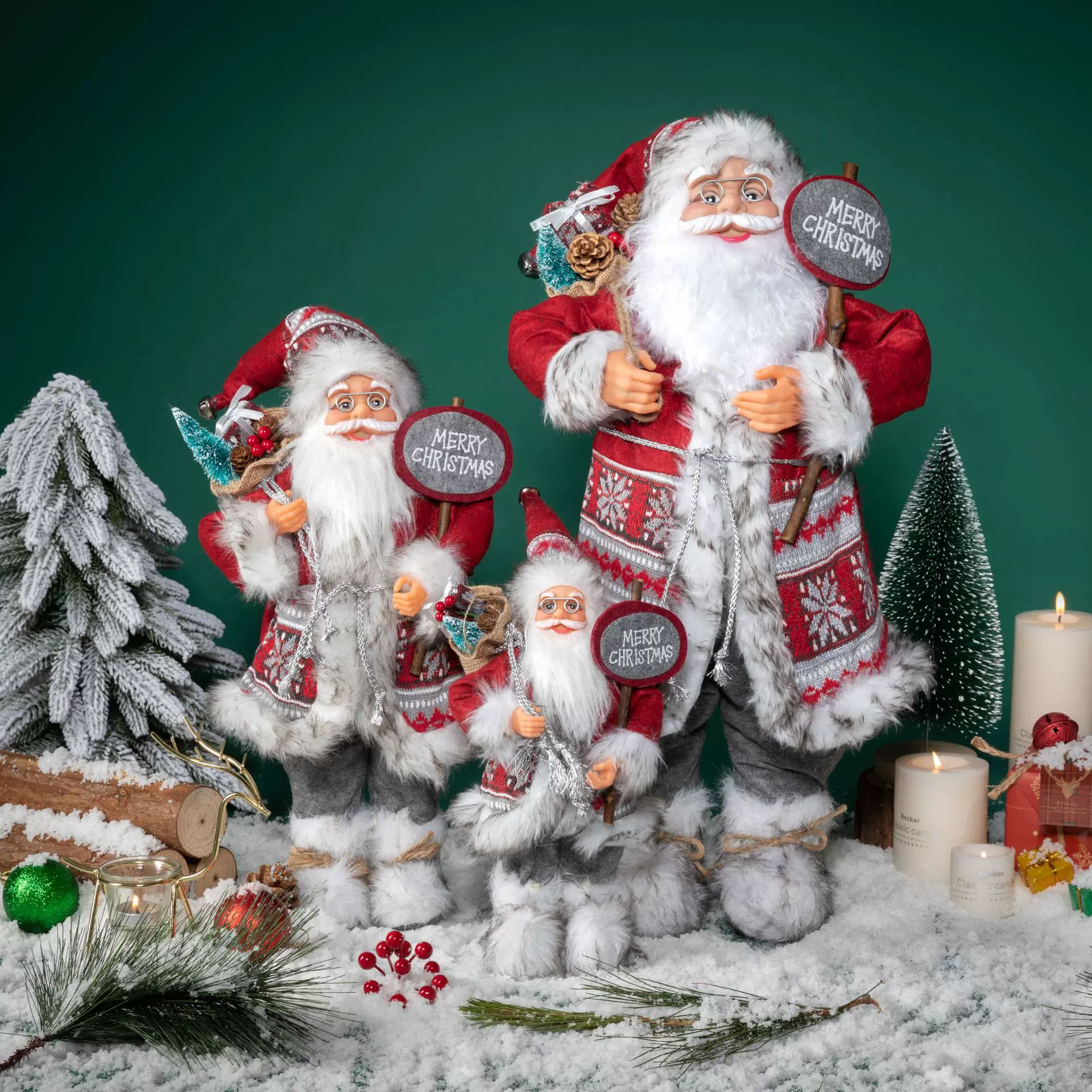 鑫特安圣诞老人玩偶圣诞礼物christmas2022跨境现货.铃铛跨境热卖