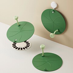 ハスの葉の漏れ防臭器シリコンパッド下水道の口を塞いで臭いを防ぐトイレの反味密封蓋トイレの防虫