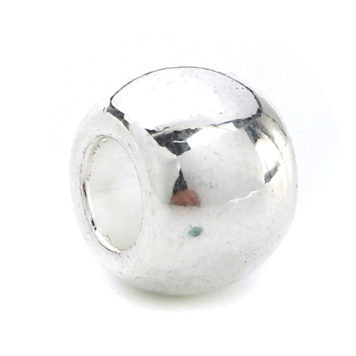 Прямые поставки с фабрики серебристый цвет барабанный цинковый сплав бусы 10x7mm-30 шт ювелирные бусы аксессуары