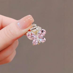 Imitation Crystal Cherry Blossom Butterfly Rabbit Bow Love small size Grab Clip Front Broken Hairpin Mini Factory Wholesale