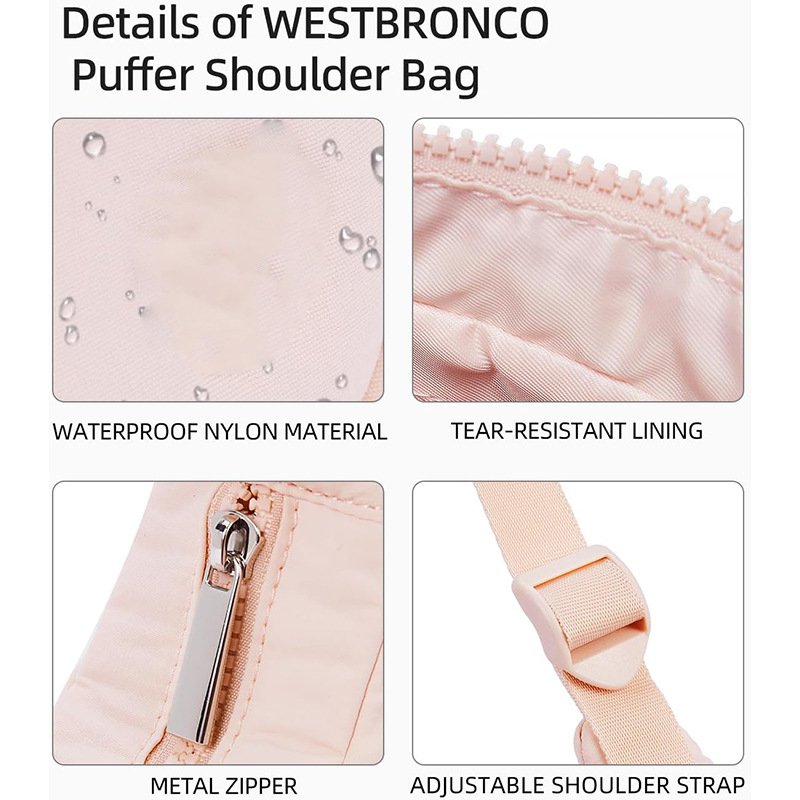 Small Nylon Shoulder Handbag For Women With Adjustable Strap_voghion.com