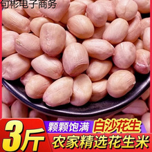 净重5斤河南新粉红皮花生仁农家白沙花生米五谷杂粮原味生花生豆