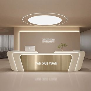 Stainless Steel Cashier Simple Modern Dental Bar Training Institution Company Front Desk Reception Desk