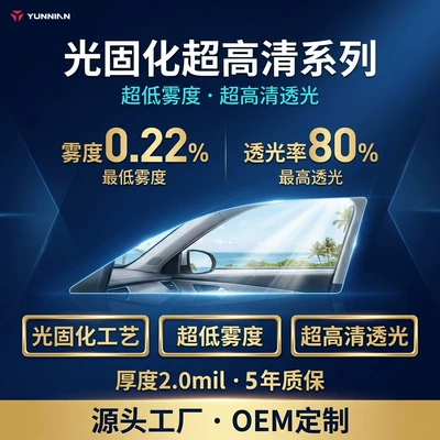 Light-Curing High-Transparency Sun Protection and Automotive Film
