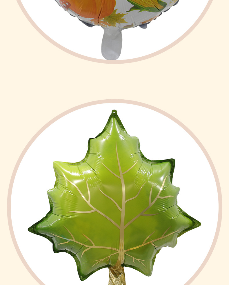 Party Occasion Aluminum Film Material Thanksgiving Pumpkin Maple Leaf Aluminum Film Party Balloon Balloons Party Supplies