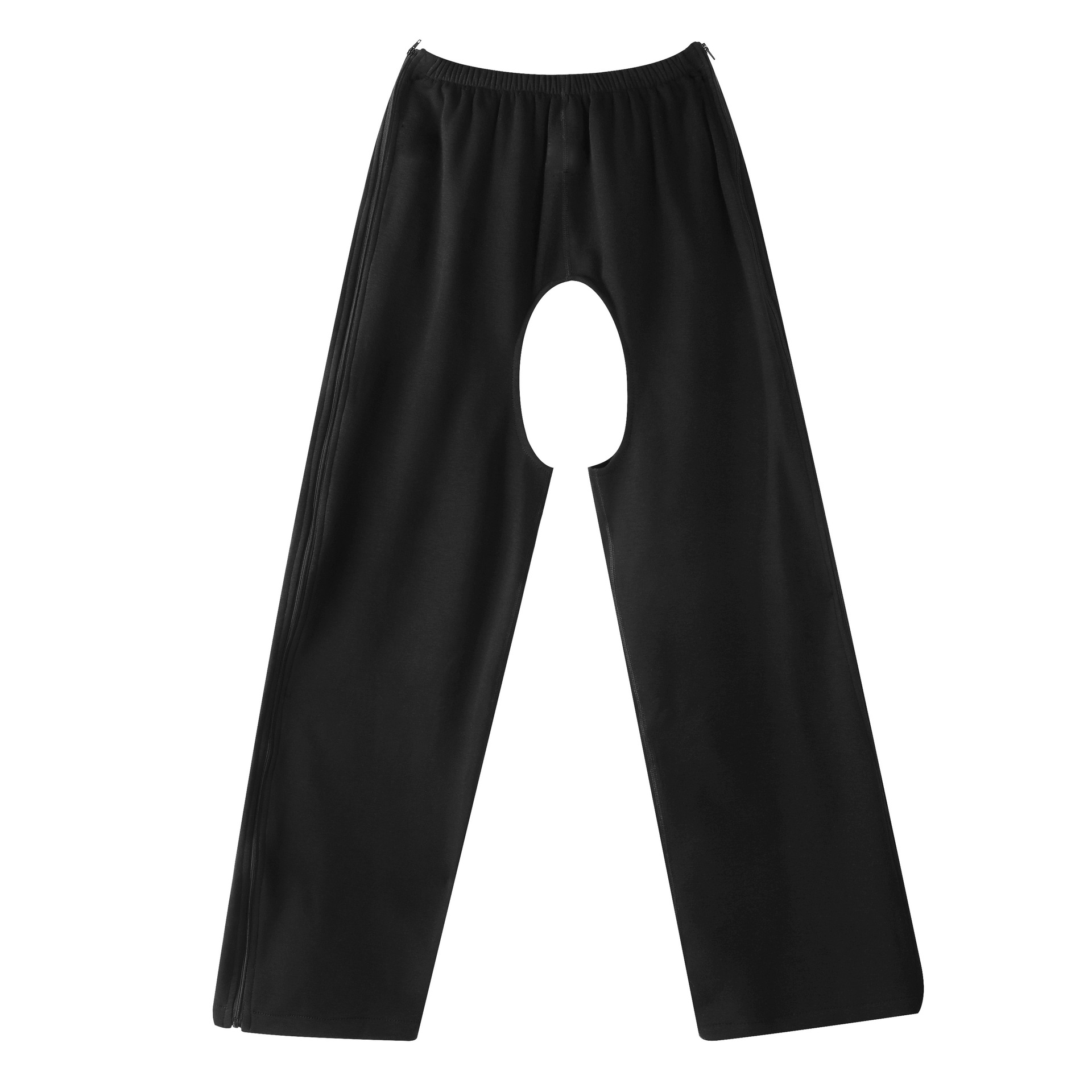 덮지 않은 면 단일 레이어 양면 지퍼 블랙