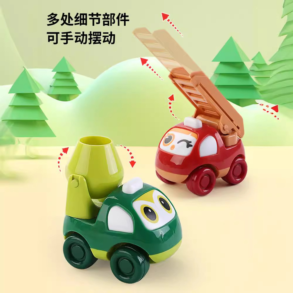 Inercia infantil juguete ingeniería camión de bomberos modelo de dibujos animados agarrar muñeca máquina jardín de infantes pequeños regalos al por mayor