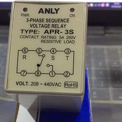 原装正品安良ANLY相序保护器APR-3S