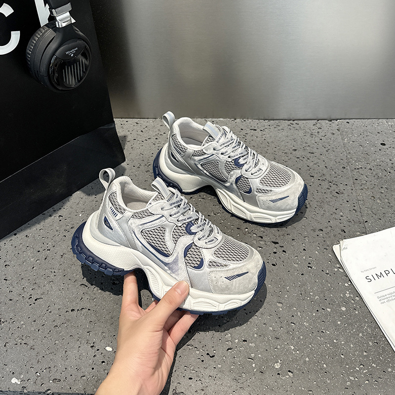 网红同款小怪兽老爹鞋女2025秋季新款网面时尚百搭厚底休闲运动鞋|undefined