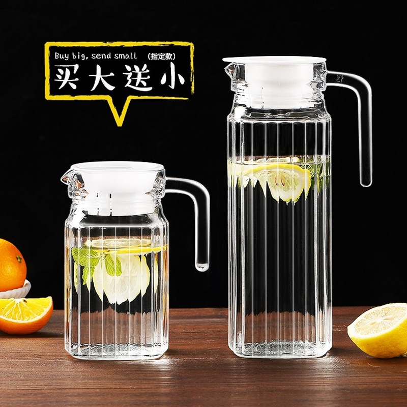 玻璃冷水壶大容量泡茶壶家用耐高温凉白开水杯鸭嘴扎壶果汁储水壶|undefined