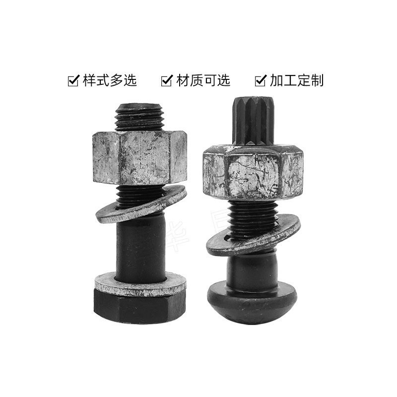 Wholesale of 10.9-second blackened hexagonal head connecting screws for steel structure high-strengt