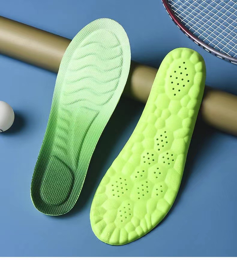 Pu plantilla super suave soporte de arco de larga duración engrosada absorción de choque deportes hombres y mujeres corriendo entrenamiento militar casual pu plantilla al por mayor