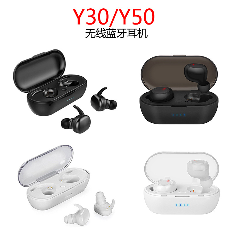 Transfronteriza Y serie Real auriculares Bluetooth Inalámbrico Y30Y50 Y60 Y70 Y80Y90 pantalla de visualización digital de reducción de ruido auriculares