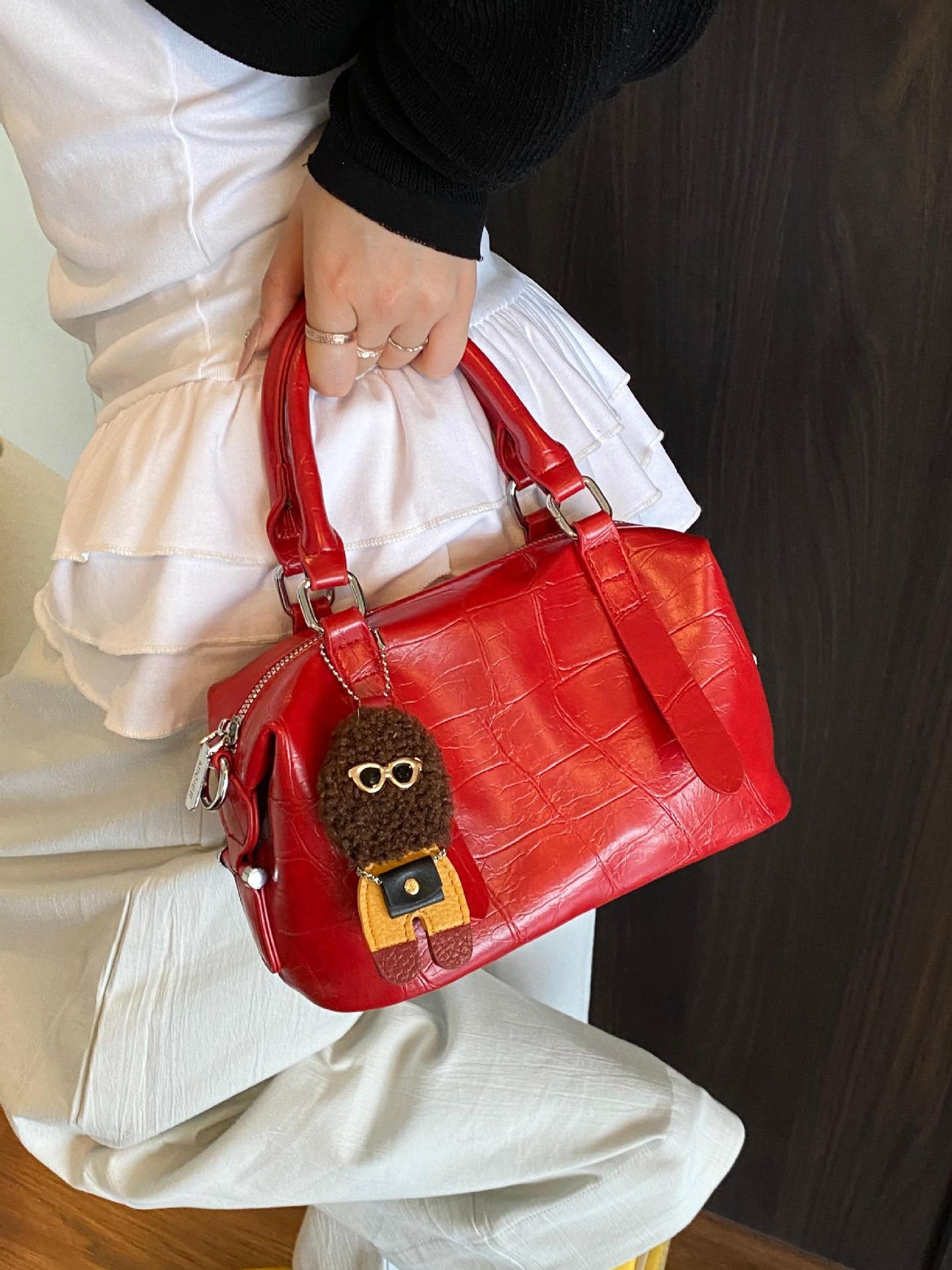 Nuevo comercio exterior transfronterizo 2025, bolso con patrón de piedra, bolso de hombro salvaje de estilo occidental para mujer, bolso de mensajero simple de moda