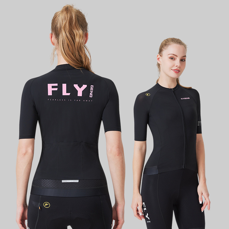 Ropa de ciclismo de carretera de mujeres de manga corta de verano ligera y delgada de color sólido sudor delgada y delgada camisa de ciclismo de mujer