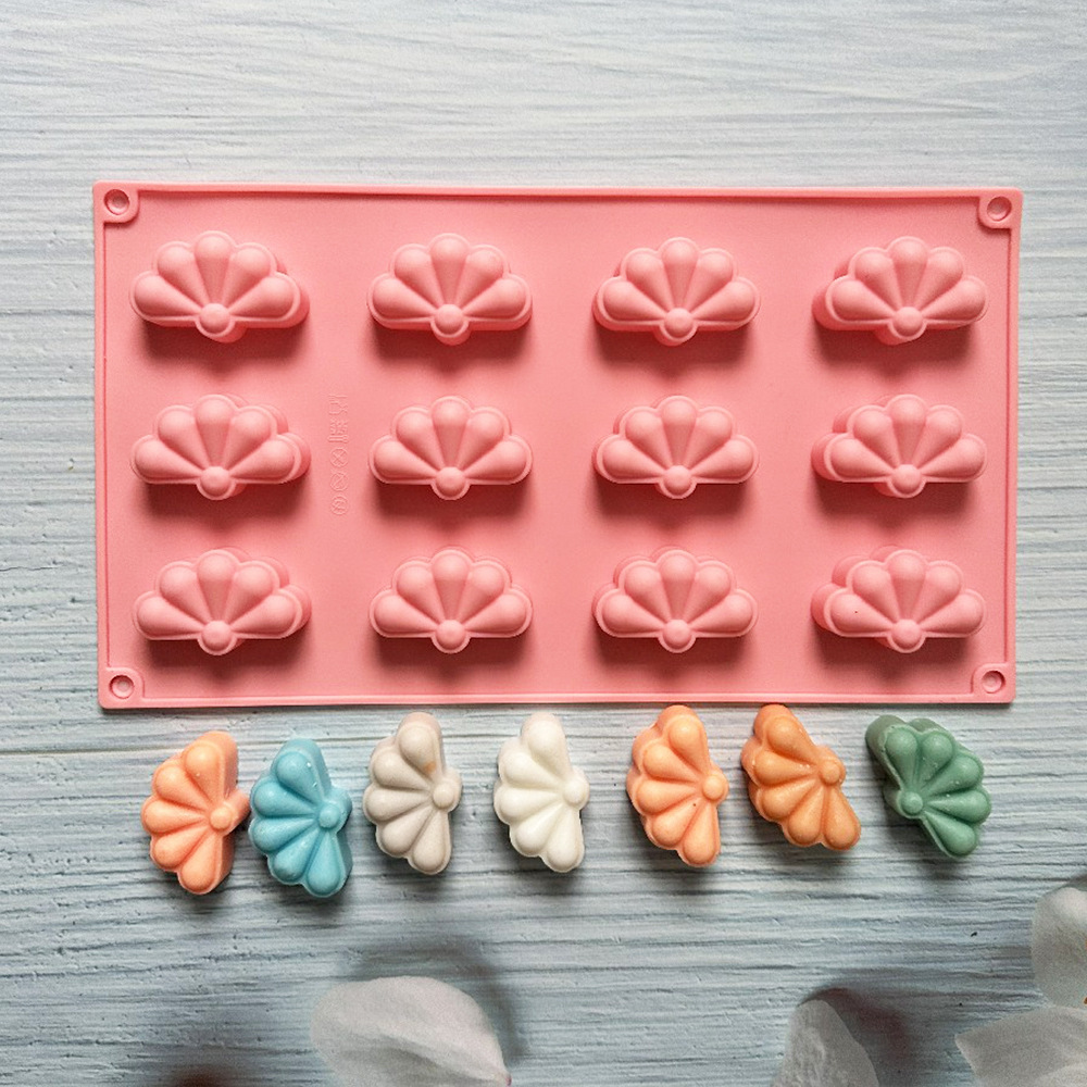 12 líneas de cinco hojas 128 molde de silicona pastel helado pudín molde de postre jabón utensilios