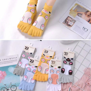Socks Women's Five Finger Socks Invisible New Spring and Summer Thin Mesh Breathable Fashion Japanese Fashionable ins Boat Cotton Socks