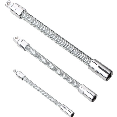 Tapered rod with extender elastic coupling rod universal joint connector flexible shaft force rod bent rod mid-flight connecting rod tool