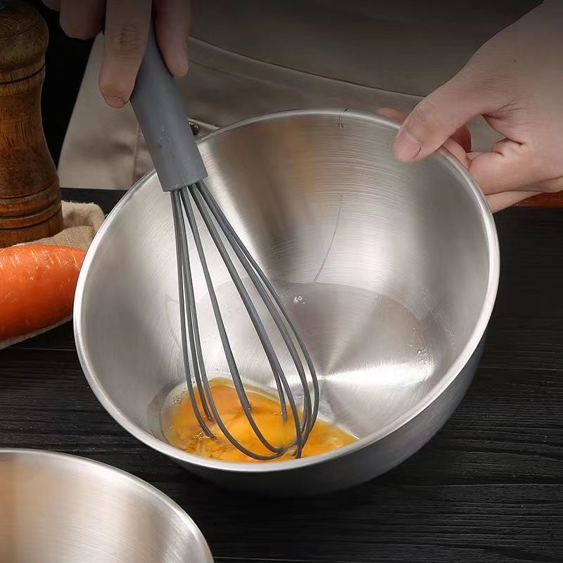 304不锈钢料理盆日式家用刻度盆加厚搅拌和面盆打蛋盆沙拉烘焙盆