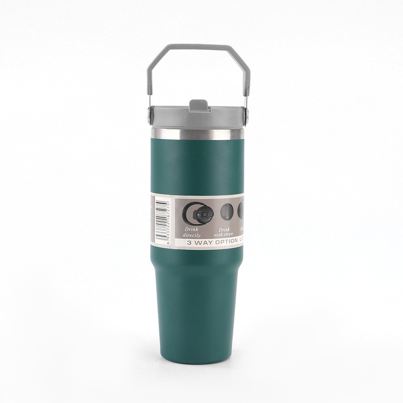 東南アジアアメリカンスタイル 20oz30oz カーカップポータブルシングルおよびダブルドリンク透明カバーアイスバ 304 ステンレス鋼魔法瓶カップ|undefined