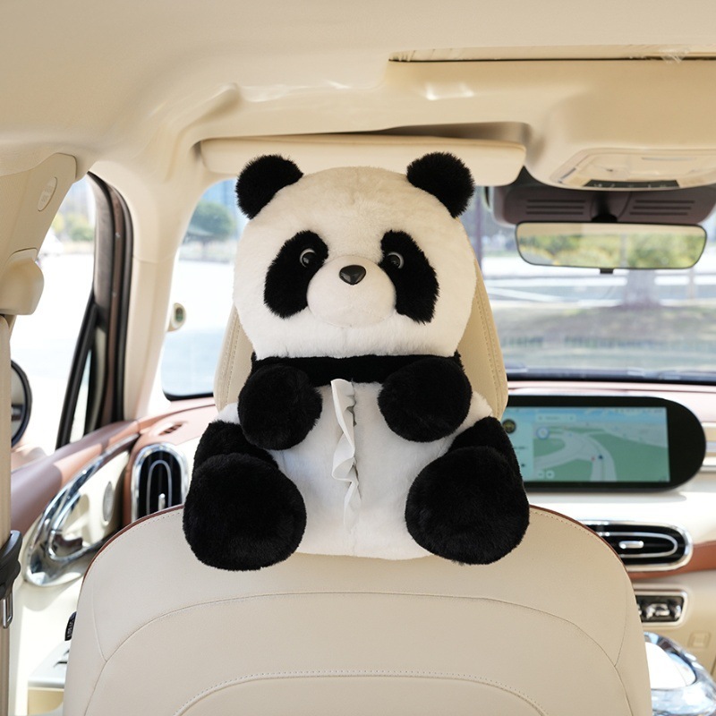 かわいい子犬の車載ティッシュボックス、吊り下げ式クリエイティブな車用ティッシュボックス、ティッシュバッグ、漫画風車内装飾品|undefined