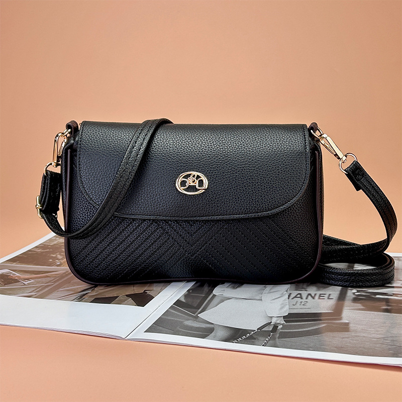 새로운 패션 간단한 크로스 바디 백 트렌디 한 우아한 중년 여성 가방 올 매치 대용량 어깨 동전 지갑