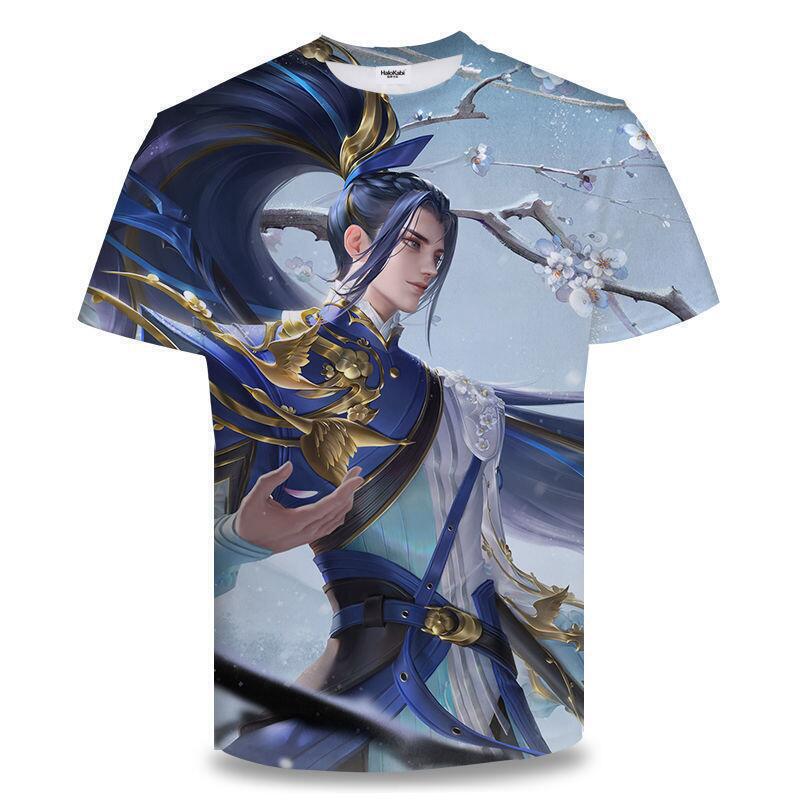 2023 New Youth Anime Short-Sleeved 3D Printed Men's Summer T-Shirts, Tops for Primary and Secondary School Students and Kidsren