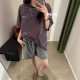 we11done2025 Summer New Pinstripe Washed Round Neck Short-sleeved T-shirt Loose Unisex