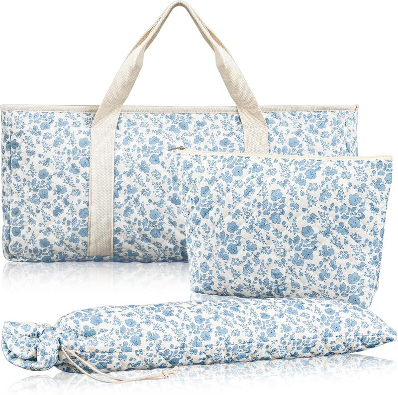 New Three-Piece Set of Floral Large-Capacity Mahjong Bags, Quilted Cosmetic Bags, Lunch Bags, Toiletry Bags, Travel Bags, Clutch Bags New Three-Piece Set of Floral Large-Capacity Mahjong Bags, Quilted Cosmetic Bags, Lunch Bags, Toiletry Bags, Travel Bags, Clutch Bags