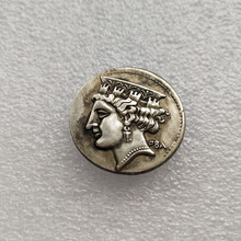 仿古工艺品复古希腊纪念币银元黄铜镀银国外纪念币#1076