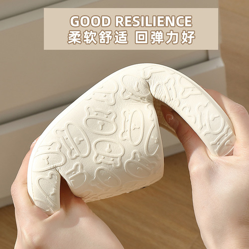 Non-slip eva slippers for bathroom bathing household women's summer cute cartoon home sandal slippers for men wholesale