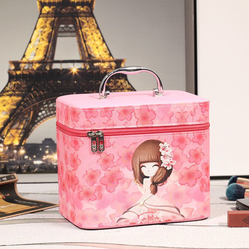 Caja grande de niña roja