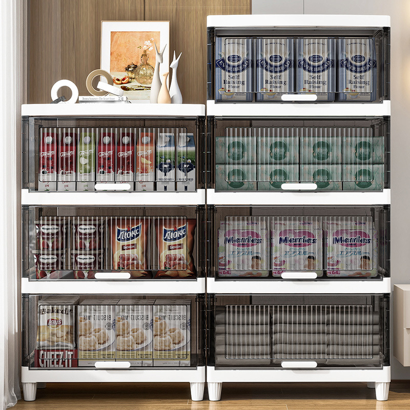 Household Floor Toy Cabinet Kitchen Gap Storage Rack Multifunctional Flip Storage Cabinet Living Room Snack Storage Rack