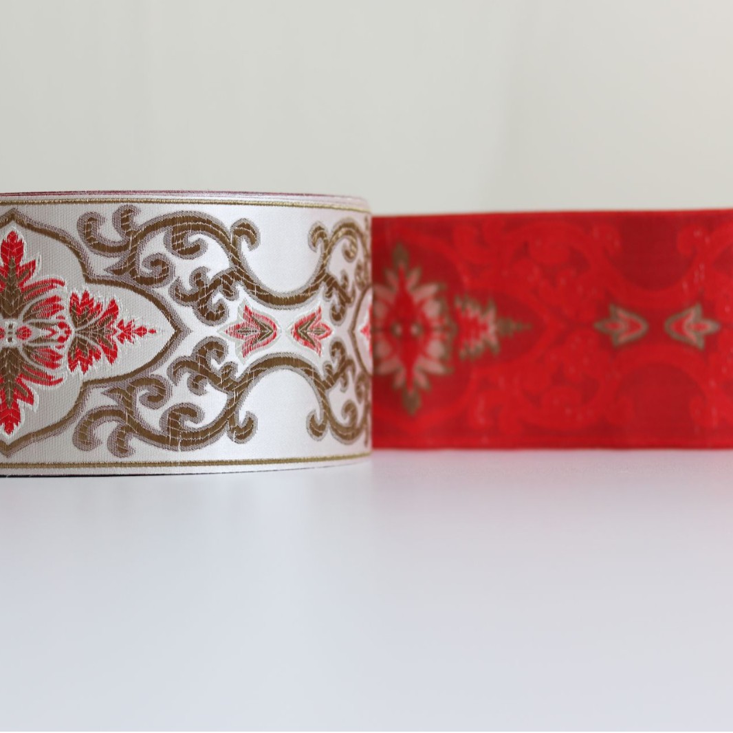 9cm de ancho de hilo teñido de alta precisión de la cinta cubierta del sofá cortina de tela Xizanga Xinjiang textiles para el hogar de tela con borde