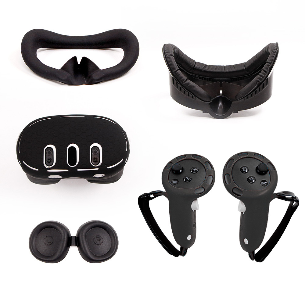 Suitable for Meta Quest3 console case, handle, silicone case, eye mask, glasses, vr combination set, VR accessories Specification drawing