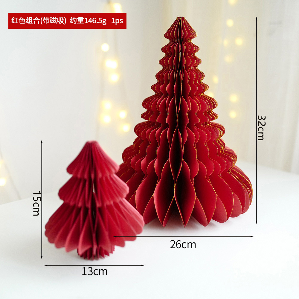 Navidad transfronteriza origami árbol de Navidad decoración decoración mini árbol de Navidad escenario de diseño props decoración del árbol de Navidad