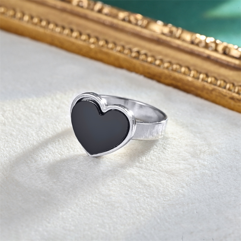 6g Weight Zircon Inlay Material Rings Classification 11, 12, 6 Ring Size 1 Piece Quantity Daily Occasion 304 Stainless Steel Material Geometric, Heart Shape Pattern All Seasons Season Unisex Gender Plating, Hollow Out, Inlay Design Sweet Style Sweet Geometric Heart Shape 304 Stainless Steel Plating Hollow Out Inlay Zircon Unisex Rings Men Band Rings 8