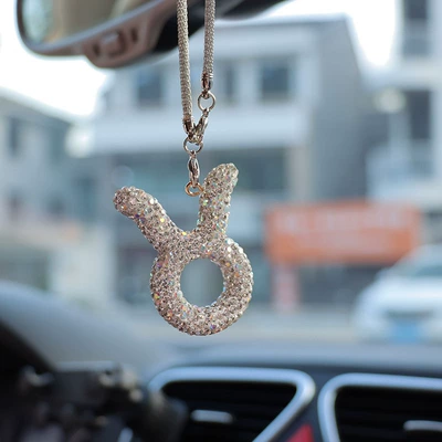 car decoration interior pendant – Car hanging - ab-color-transparent-white-diamond-taurus