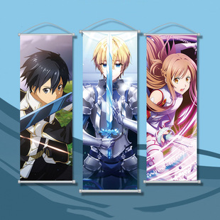 Animation Sword Shenyu Poster Peripheral Decorative Painting Living Room Bedroom Secondary Cartoon Scroll Painting Hanging Painting