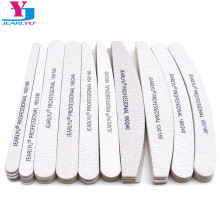 厂家直供加厚美甲木片挫高品质灰白砂纸打磨锉条刀型半月形指甲锉