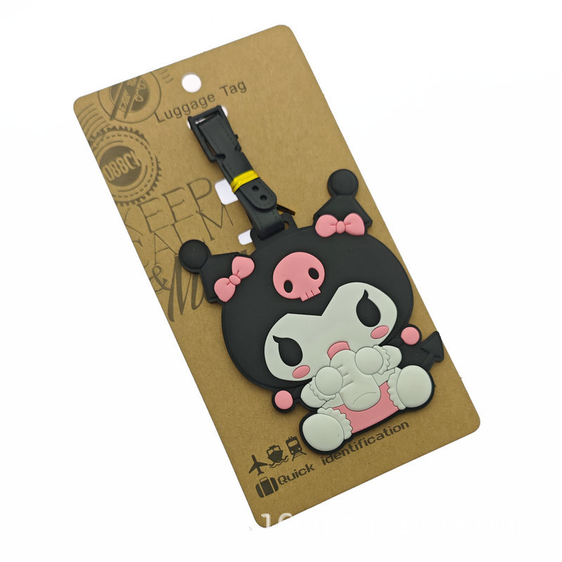 Sanrio animación gran ojo rana jade Gui perro mono pequeño elefante etiqueta de equipaje identificación colgante