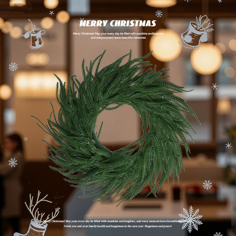 Guirlanda de Navidad transfronteriza bicolor material blando tridimensional PE cifrado simulación aguja de pino caña guirlanda de Navidad colgante al por mayor