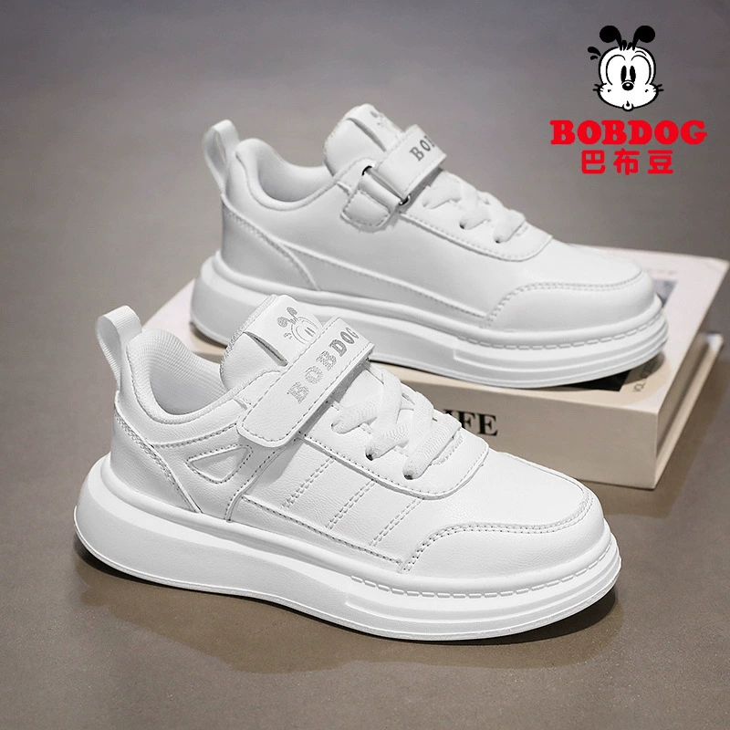 Babs Детская обувь для мальчиков и девочек Маленькая белая обувь Весенняя новая нижняя кожаная детская доска обувь дышащая спортивная обувь для мальчиков