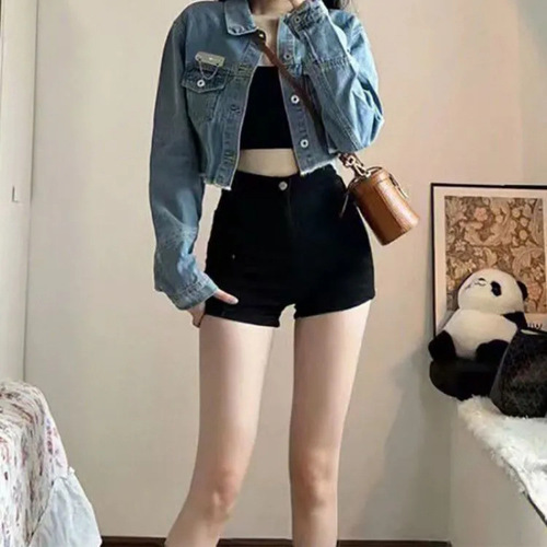 Women's Loose Straight Leg Denim Shorts with Lace Edge, High Waisted, Flowy Wide Leg Five Pocket Shorts for Plus Size in 2025 Summer