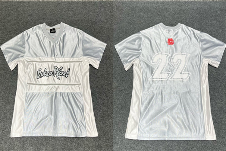 Broken Planet Football Jersey Silver White