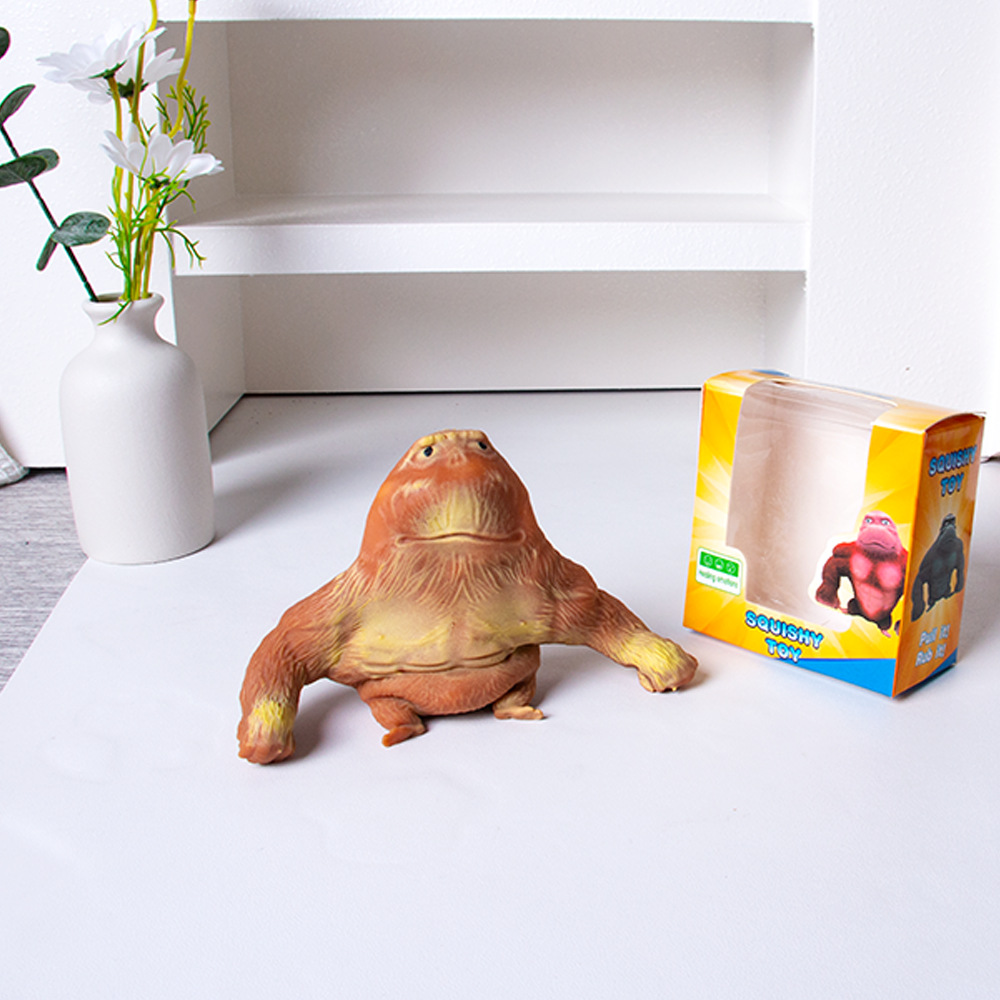 Juguete antiestrés de gorila de Little Red Book Wang Zong, un dispositivo de descompresión y ventilación con rebote lento para apretar con la mano.