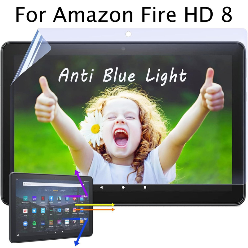 Amazon Fire Hd8 Anti-Blue Light Screen Protector 8Plus Anti-Glare Kids 12Th Generation Eye Protection Film Suitable for Use Amazon Fire Hd8 Anti-Blue Light Screen Protector 8Plus Anti-Glare Kids 12Th Generation Eye Protection Film Suitable for Use