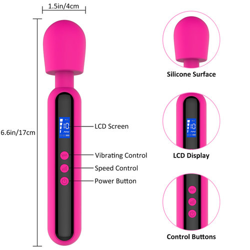 LCD AV Bar 10 Frequencies 4 Speed Female High-Quality Self-Massage Vibrator Toy for Wholesale