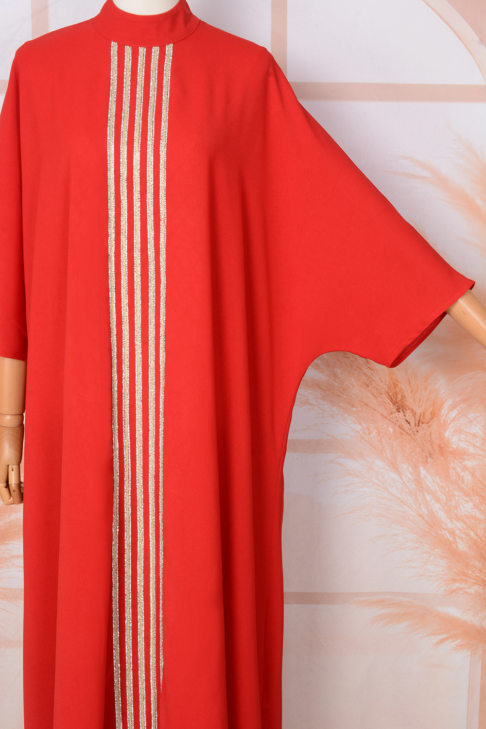 Cross-border E-commerce Arab Abaya Dubai Muslim Middle Eastern Fashionable And Elegant Rhinestone Embellished Robe Dress_ecoleips.com