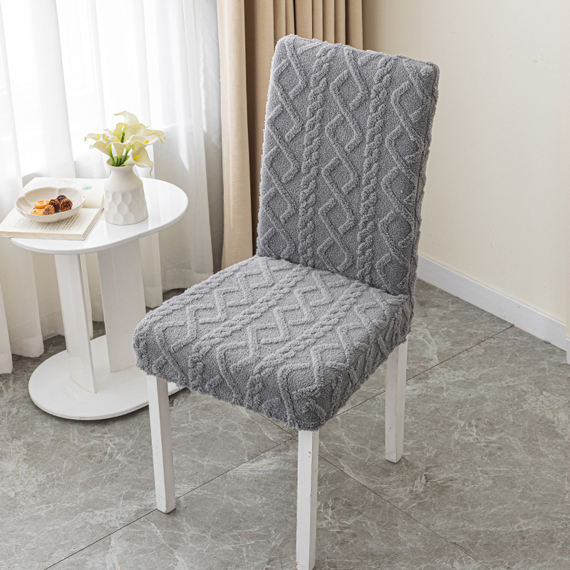 Otoño y invierno cubierta de silla cubierta de silla de comedor universal cubierta de asiento elástico cubierta de asiento grueso taburete de hogar